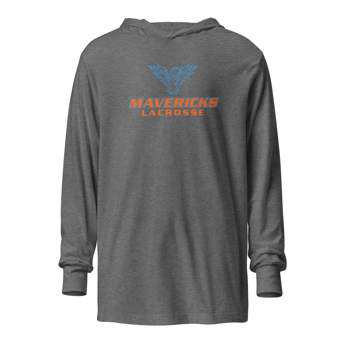 Adult Iowa Mavericks Bella + Canvas Hooded Long Sleeve Tee