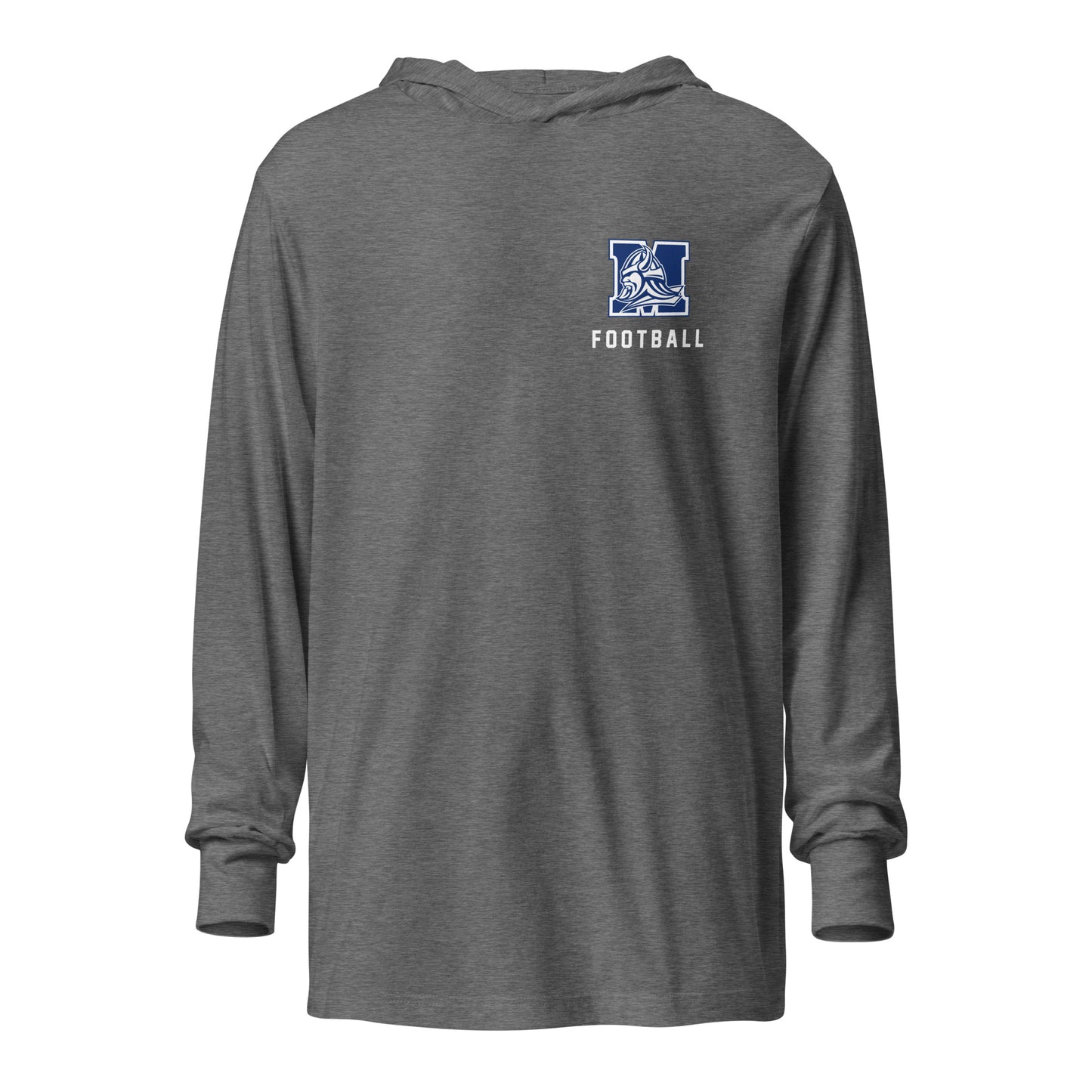 Adult Maclay Football Bella + Canvas Hooded Long Sleeve Tee