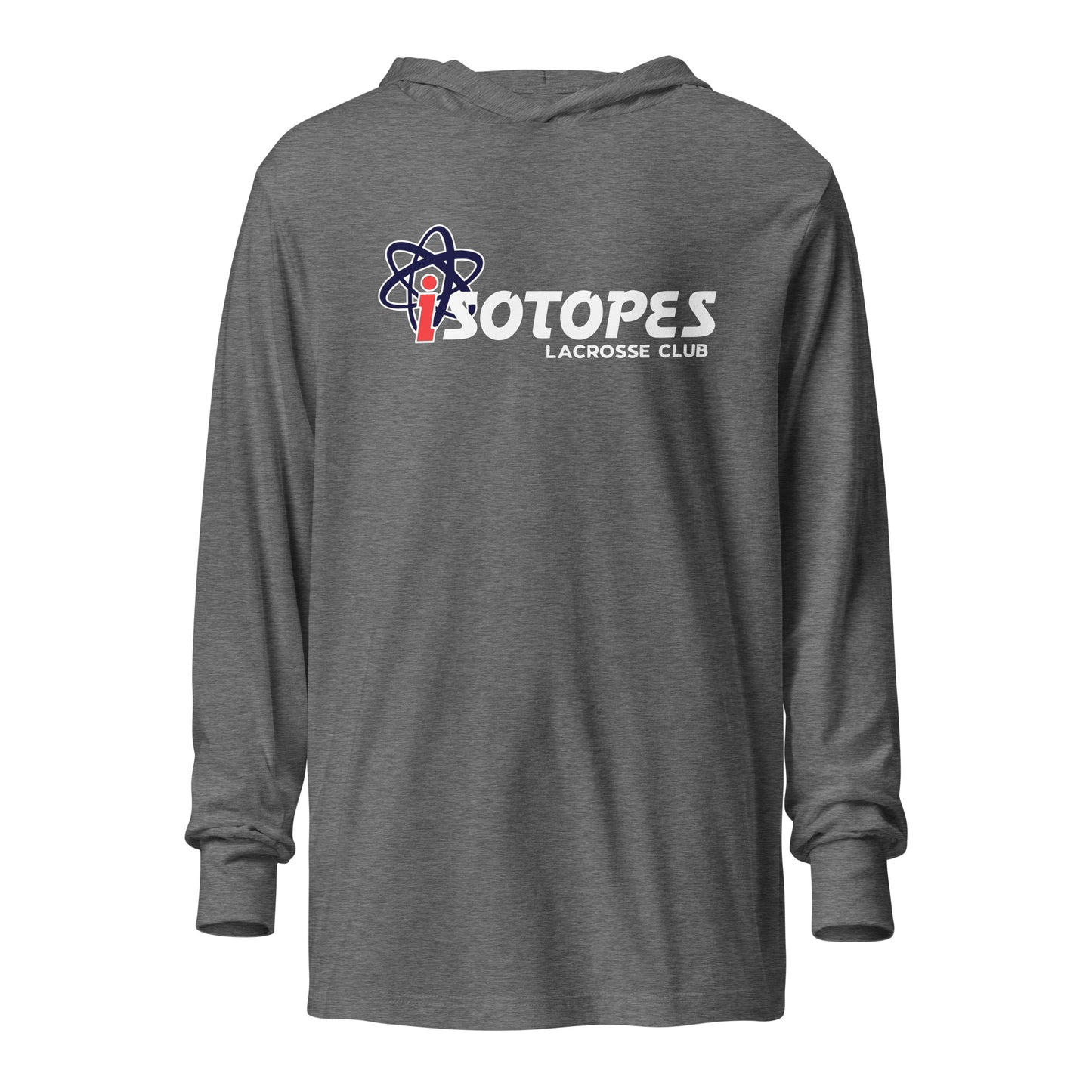 Adult Isotopes Lacrosse Bella + Canvas Hooded Long Sleeve Tee