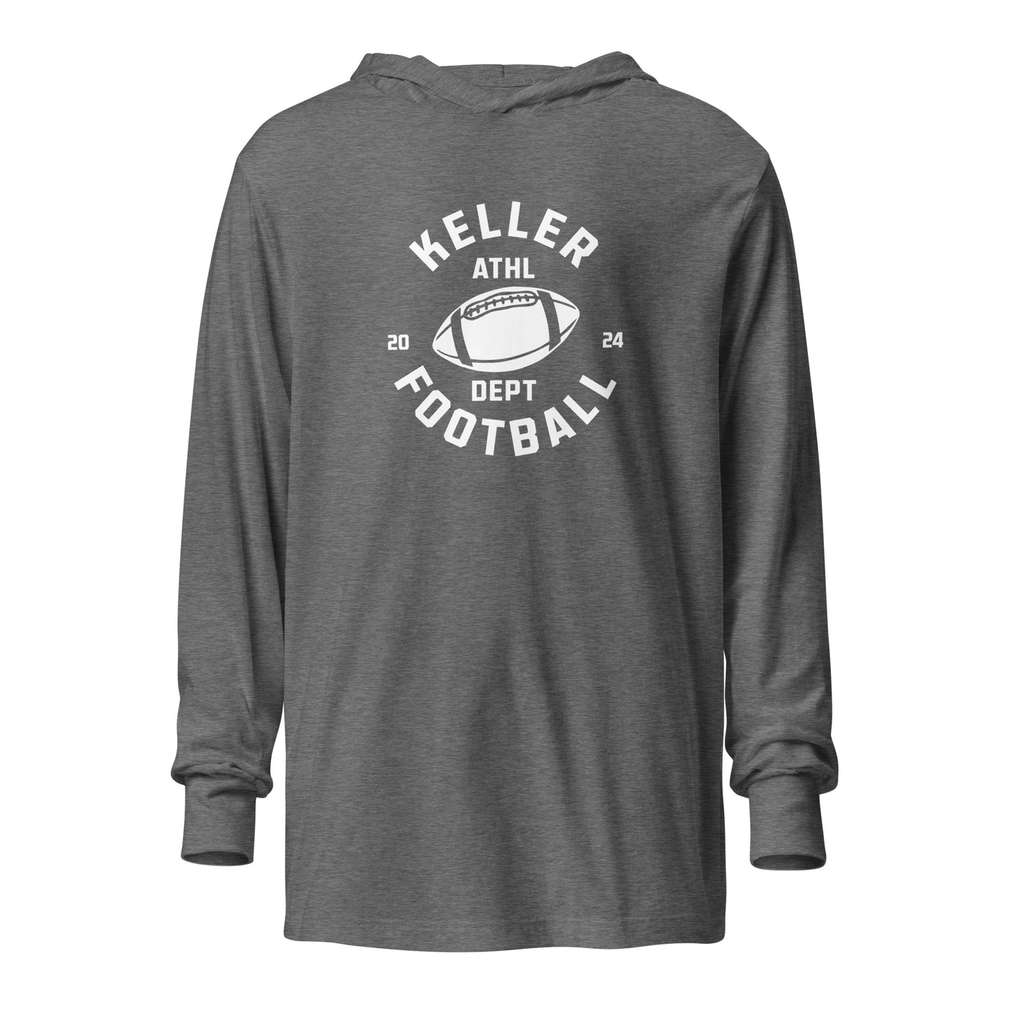 Adult Keller Football Bella + Canvas Long Sleeve Hoodie