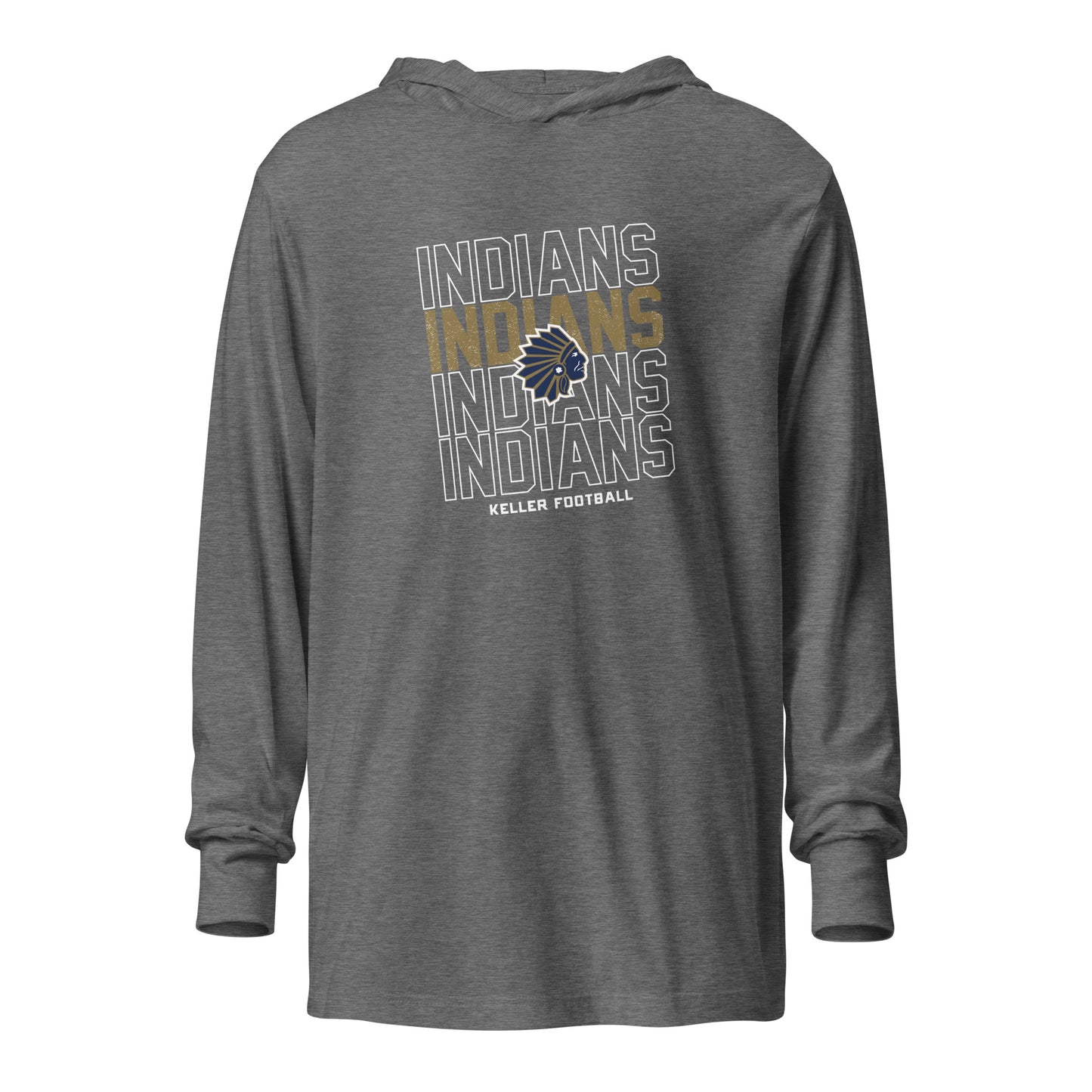 Adult Keller Football Bella + Canvas Long Sleeve Hoodie