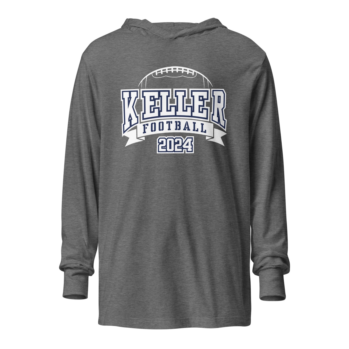 Adult Keller Football Bella + Canvas Long Sleeve Hoodie