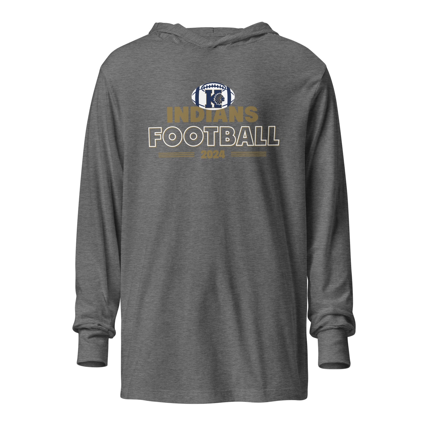 Adult Keller Football Bella + Canvas Long Sleeve Hoodie