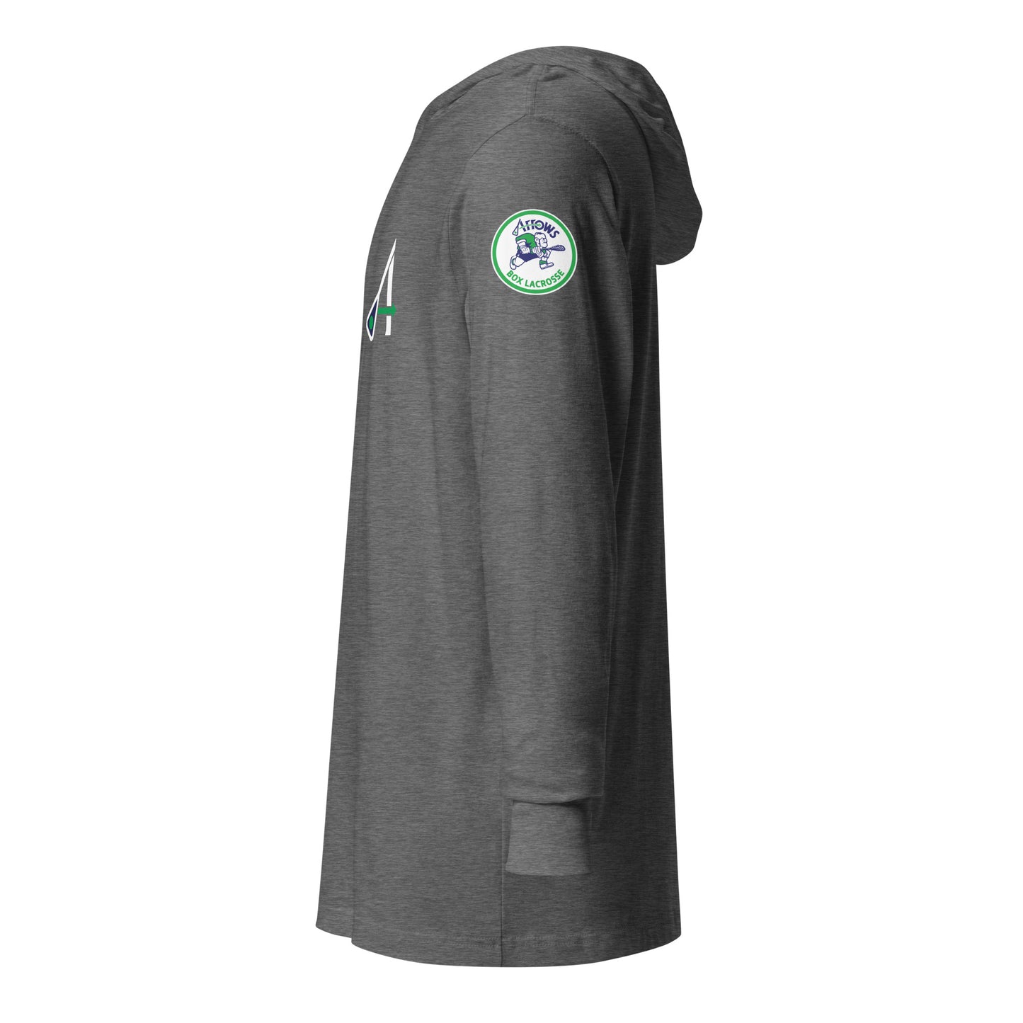 Adult Maryland Arrows Box Lacrosse Bella + Canvas Hooded Long-Sleeve Tee