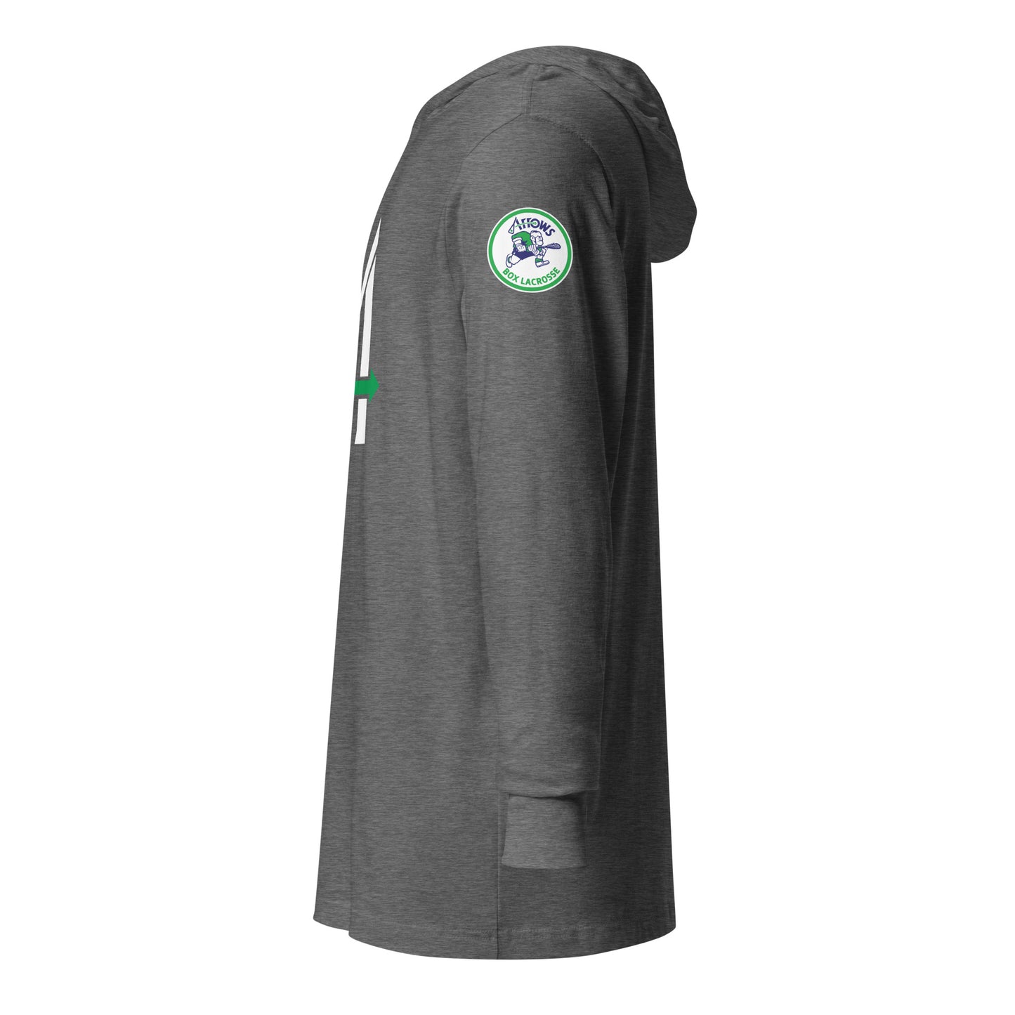 Adult Maryland Arrows Box Lacrosse Bella + Canvas Hooded Long-Sleeve Tee