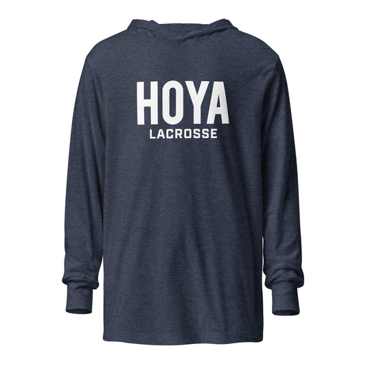 Adult Hoya Lacrosse Bella + Canvas Hooded Long Sleeve Tee