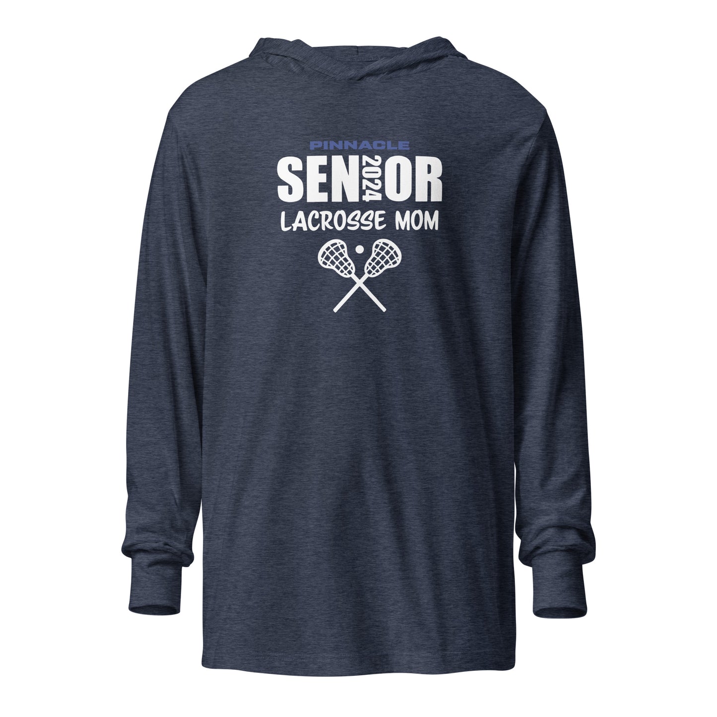 Adult Pinnacle Lacrosse Bella + Canvas Hooded Long Sleeve Tee