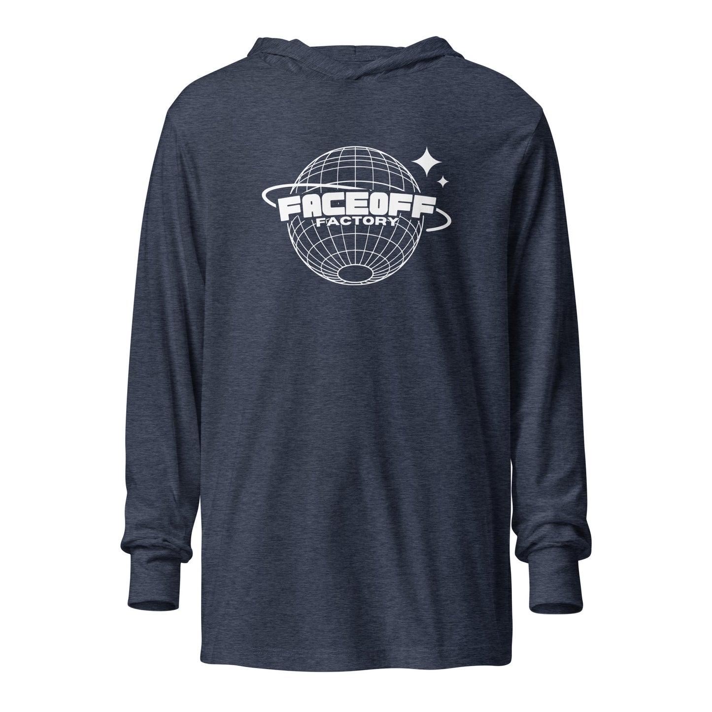 Adult Faceoff Factory Bella + Canvas Hooded Long-Sleeve Tee