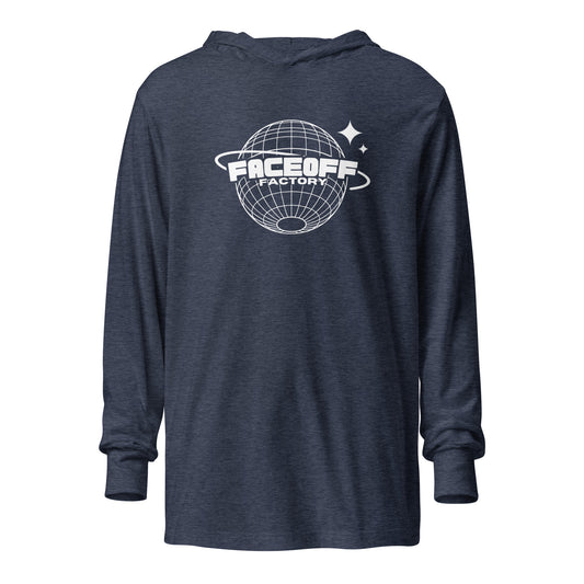 Adult Faceoff Factory Bella + Canvas Hooded Long-Sleeve Tee