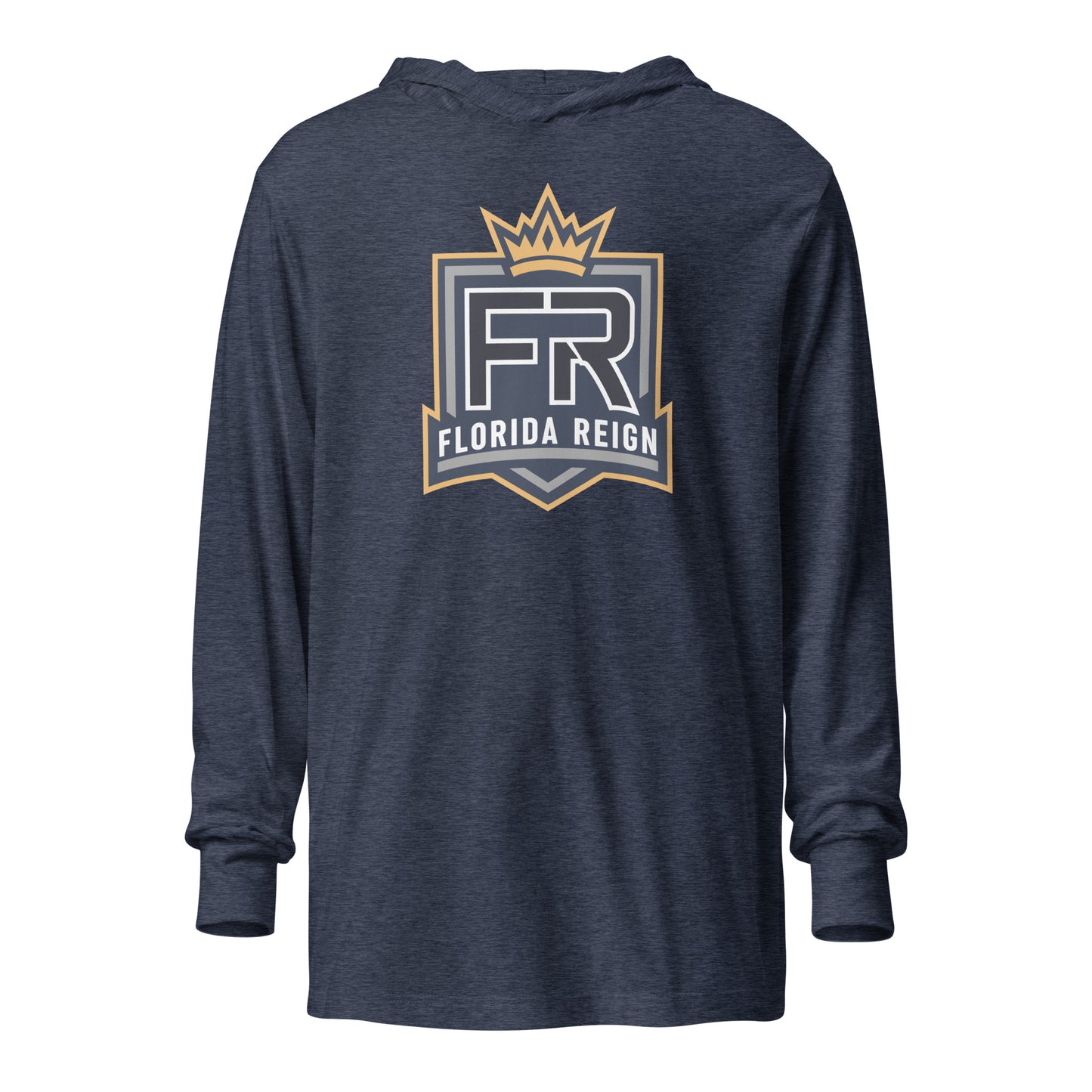 Adult Florida Reign Lacrosse Bella + Canvas Hooded Long-Sleeve Tee