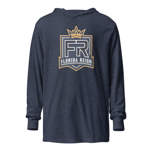 Adult Florida Reign Lacrosse Bella + Canvas Hooded Long-Sleeve Tee