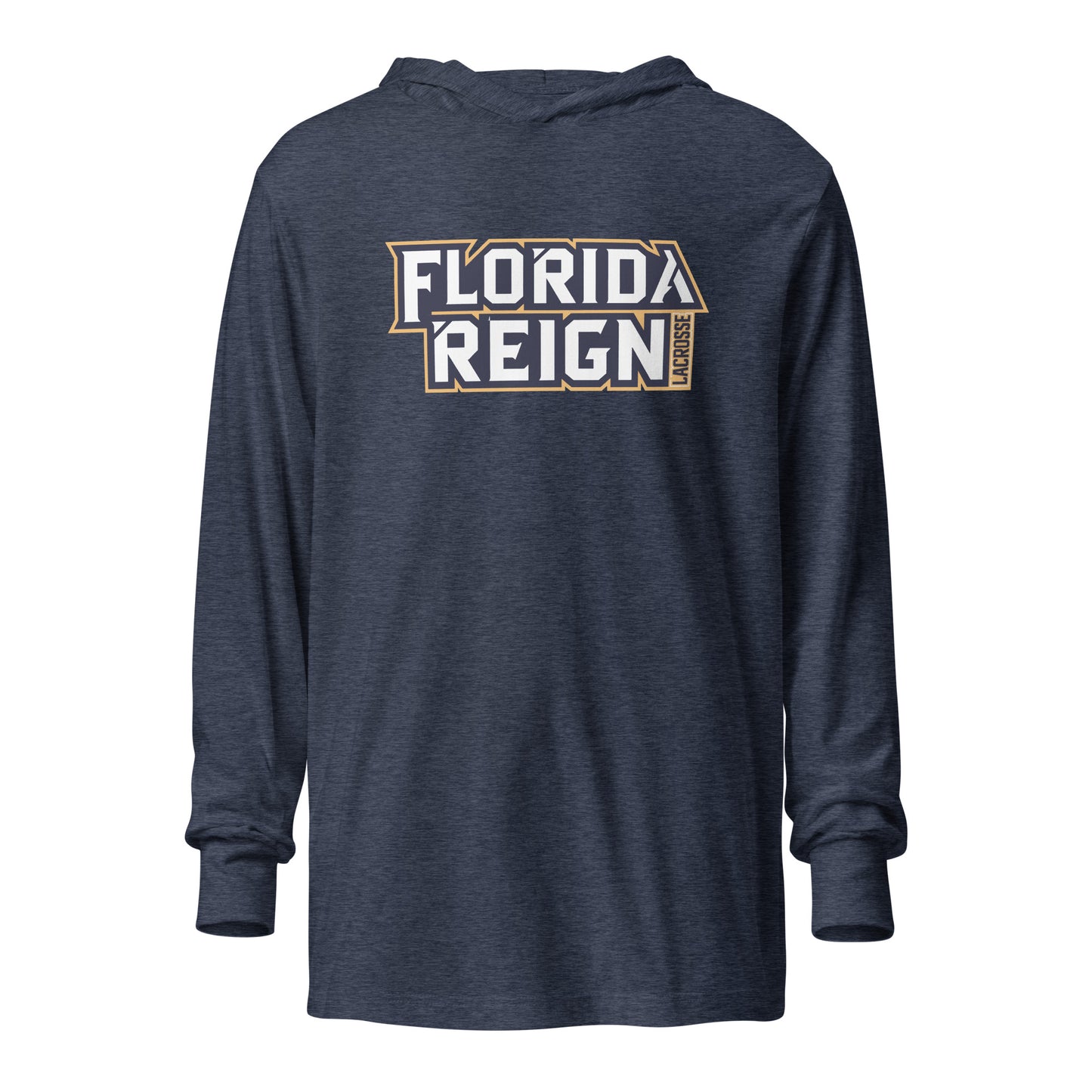 Adult Florida Reign Lacrosse Bella + Canvas Hooded Long-Sleeve Tee