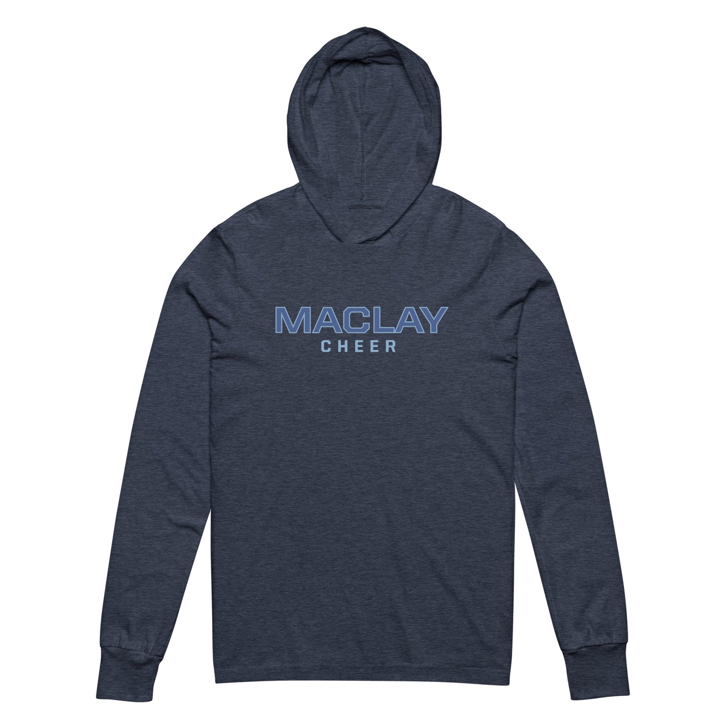 Adult Maclay Cheer Bella + Canvas Hooded Long Sleeve Tee