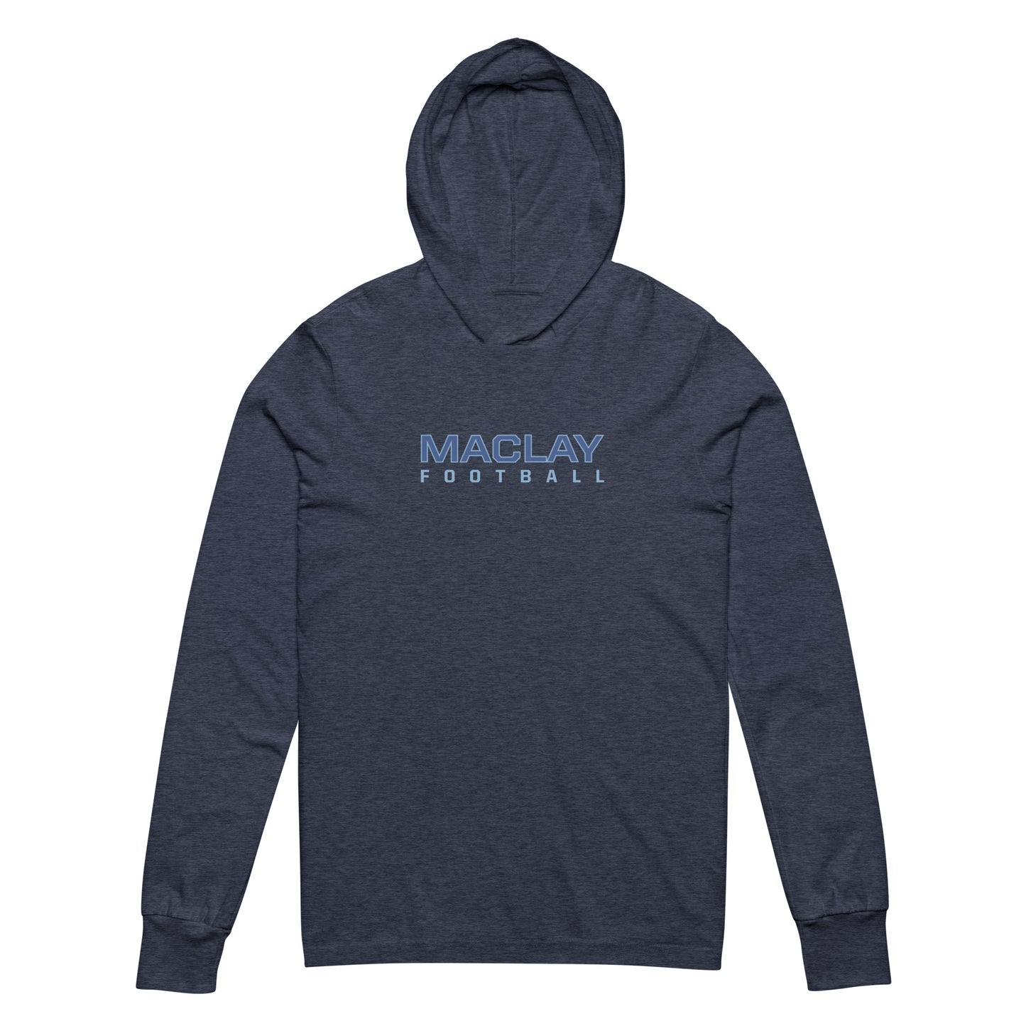 Adult Maclay Football Bella + Canvas Hooded Long Sleeve Tee