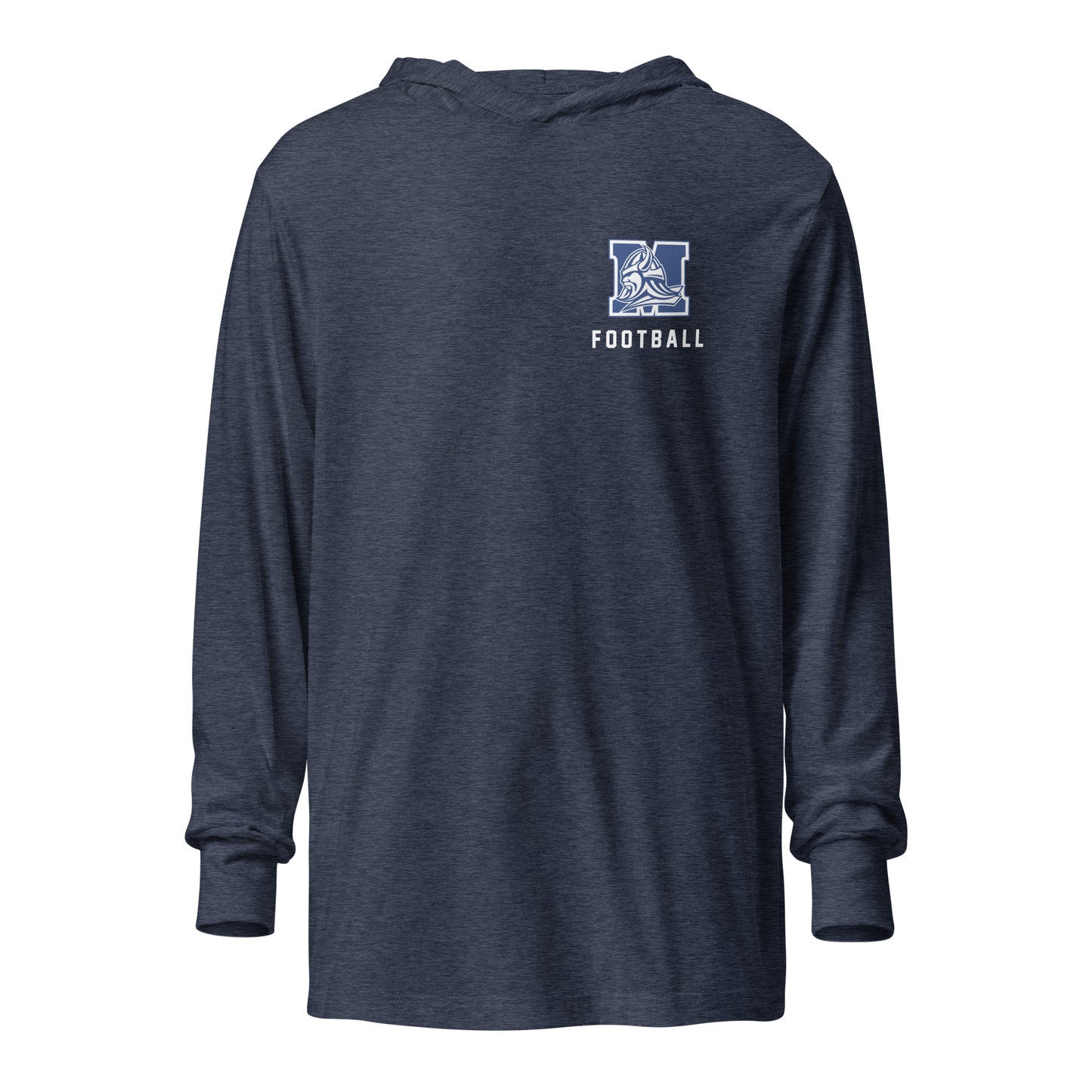 Adult Maclay Football Bella + Canvas Hooded Long Sleeve Tee