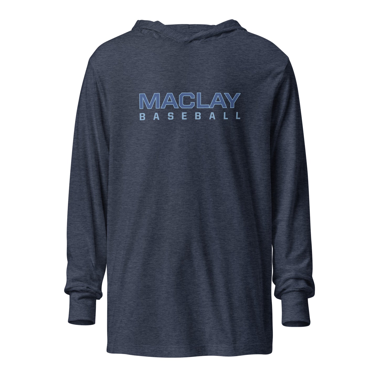 Adult Maclay Baseball Bella + Canvas Hooded Long Sleeve Tee