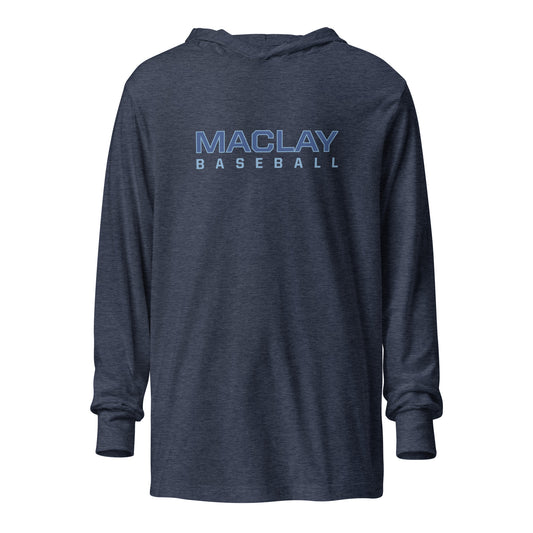 Adult Maclay Baseball Bella + Canvas Hooded Long Sleeve Tee