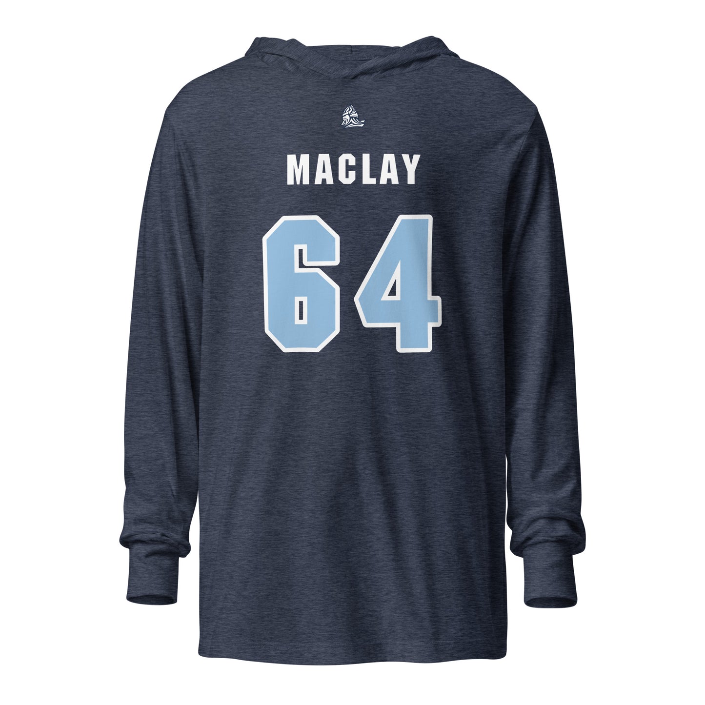 Adult Maclay Football Bella + Canvas Long Sleeve Hoodie | Personalized