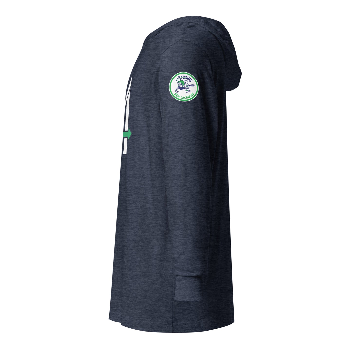 Adult Maryland Arrows Box Lacrosse Bella + Canvas Hooded Long-Sleeve Tee