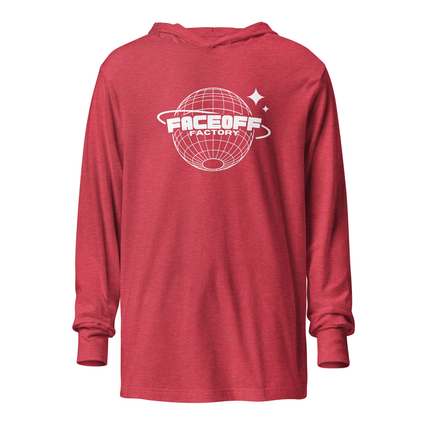 Adult Faceoff Factory Bella + Canvas Hooded Long-Sleeve Tee