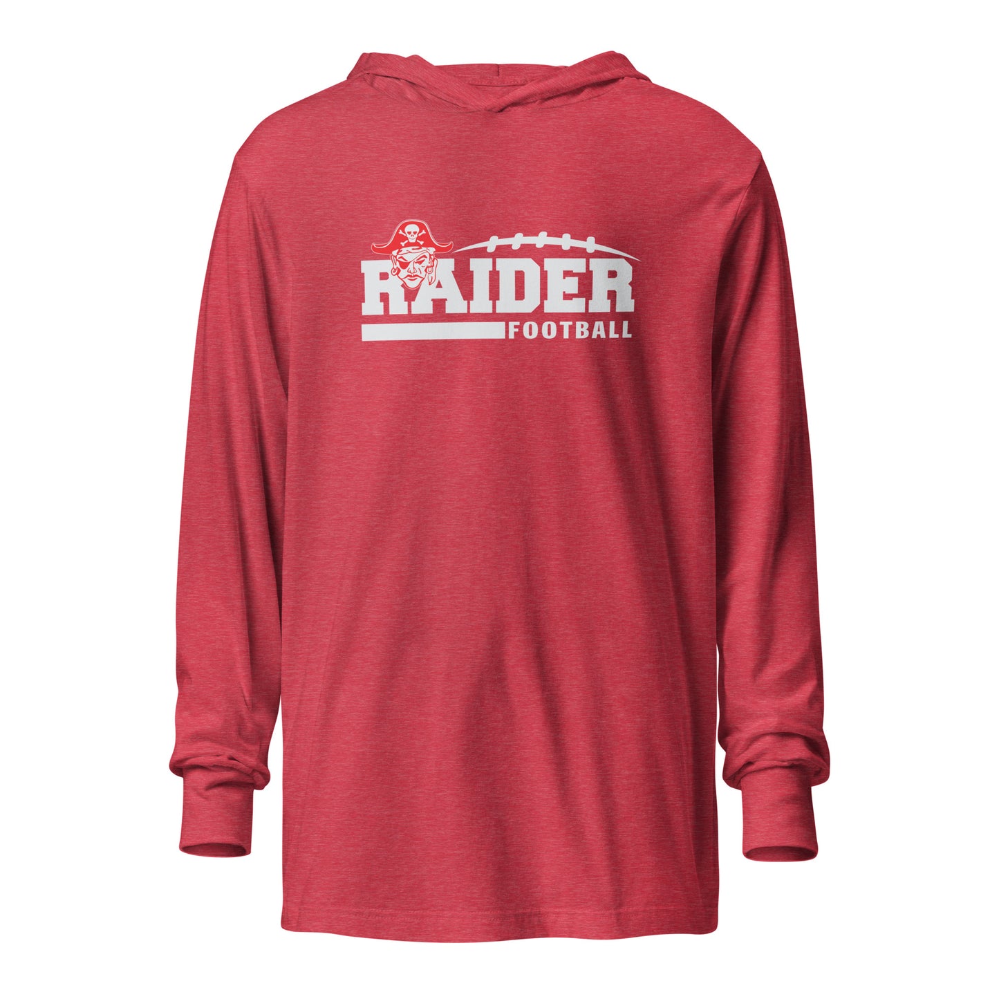 Adult Fairport Youth Football and Cheer Bella + Canvas Hooded Long Sleeve Tee