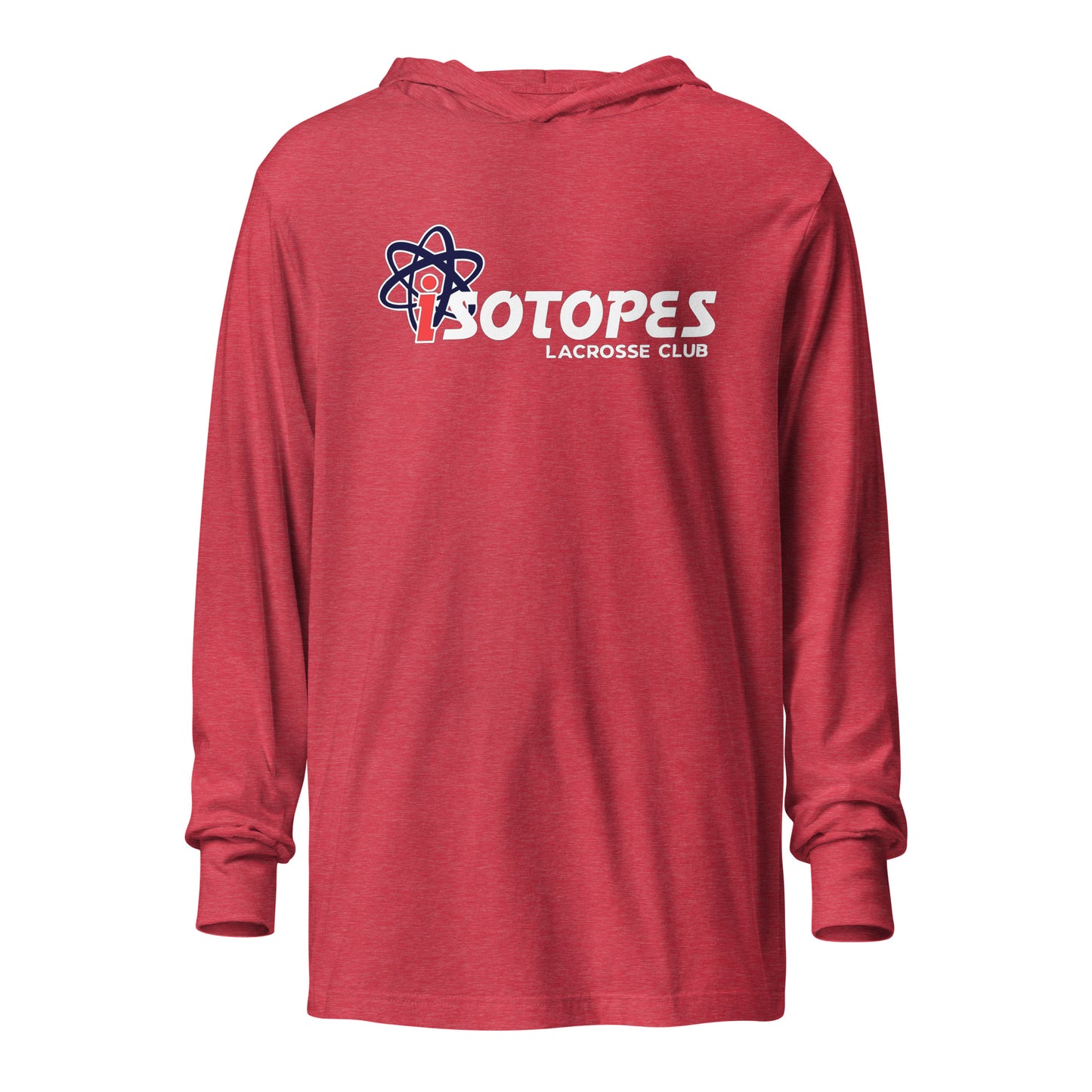 Adult Isotopes Lacrosse Bella + Canvas Hooded Long Sleeve Tee