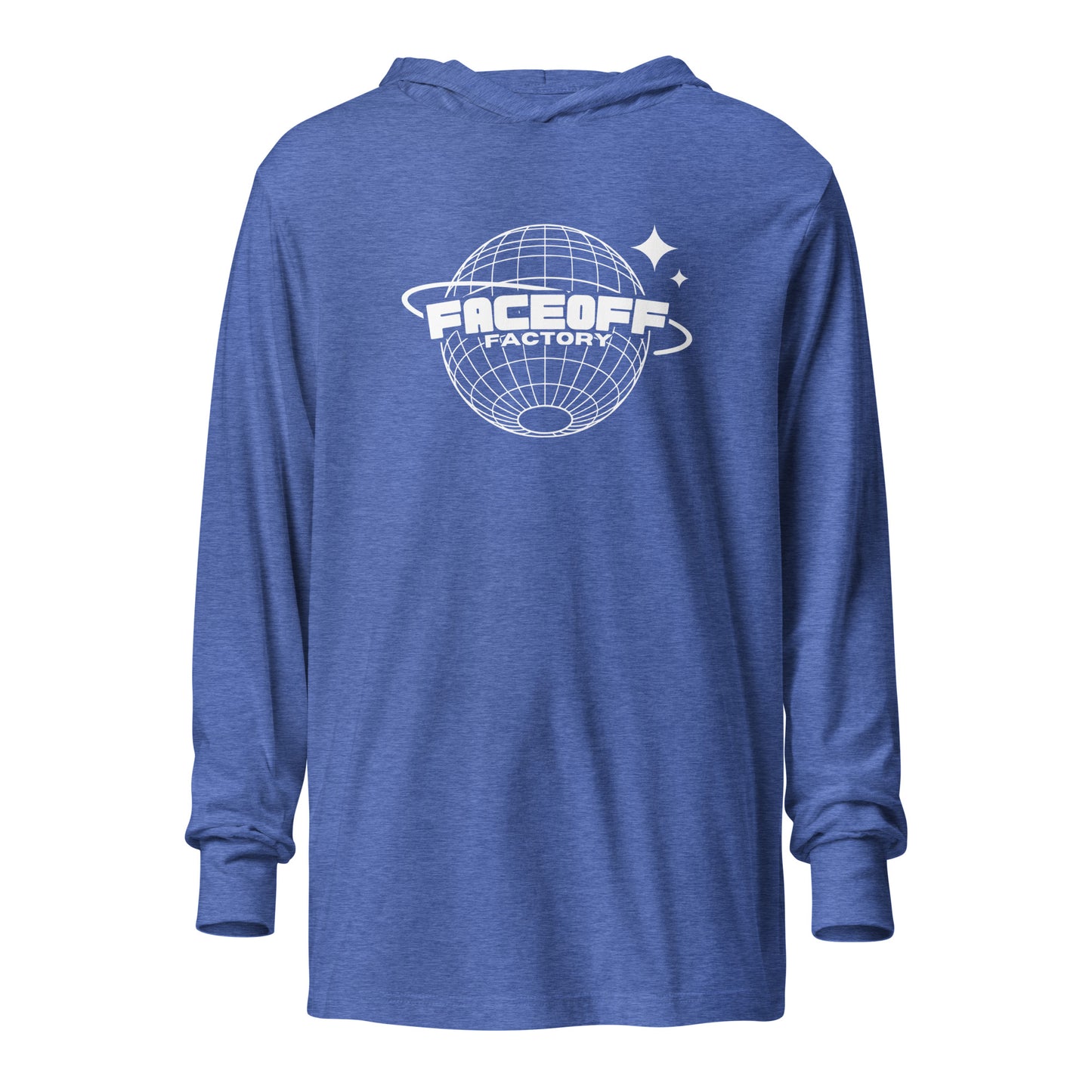 Adult Faceoff Factory Bella + Canvas Hooded Long-Sleeve Tee