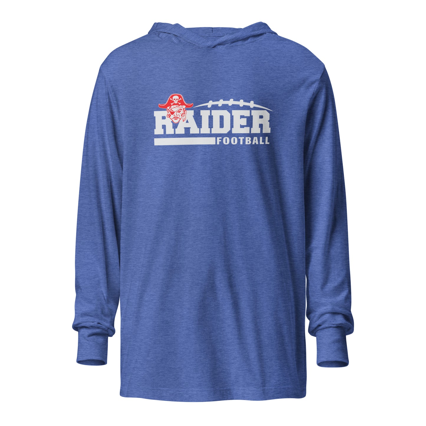 Adult Fairport Youth Football and Cheer Bella + Canvas Hooded Long Sleeve Tee