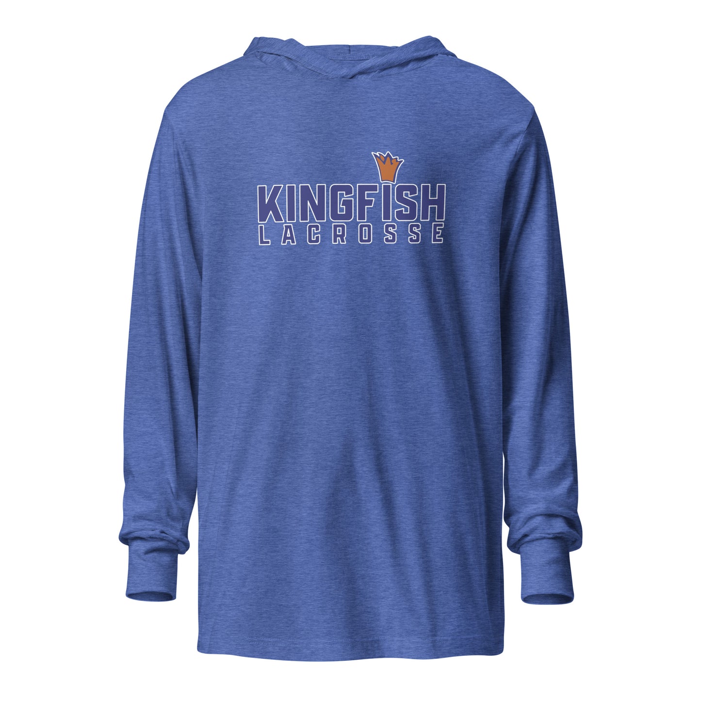 Adult Kingfish Lacrosse Bella + Canvas Hooded Long-Sleeve Tee