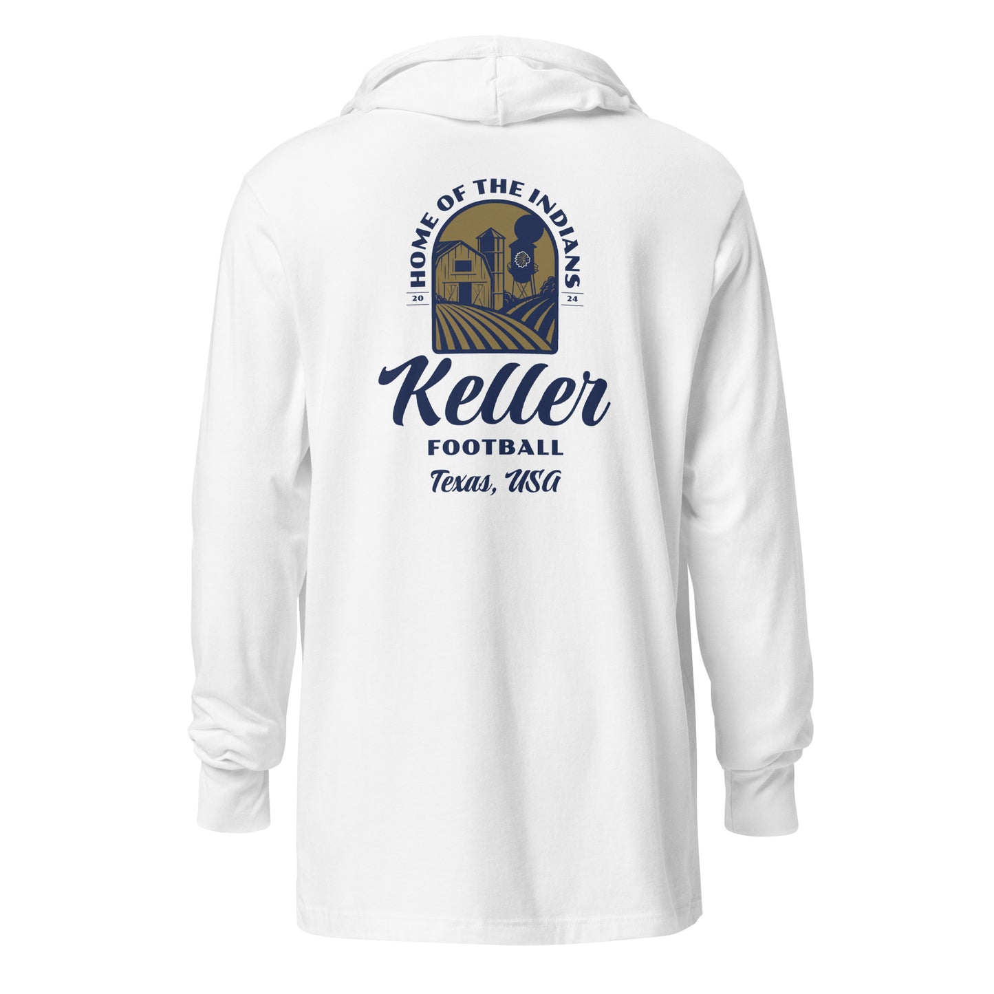 Adult Keller Football Bella + Canvas Long Sleeve Hoodie