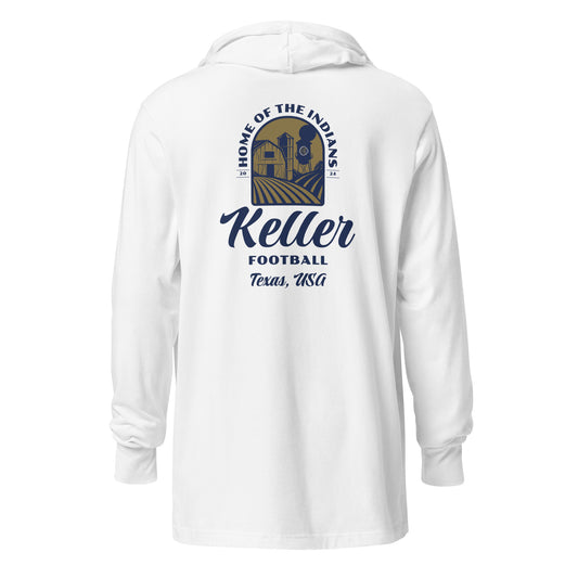 Adult Keller Football Bella + Canvas Long Sleeve Hoodie