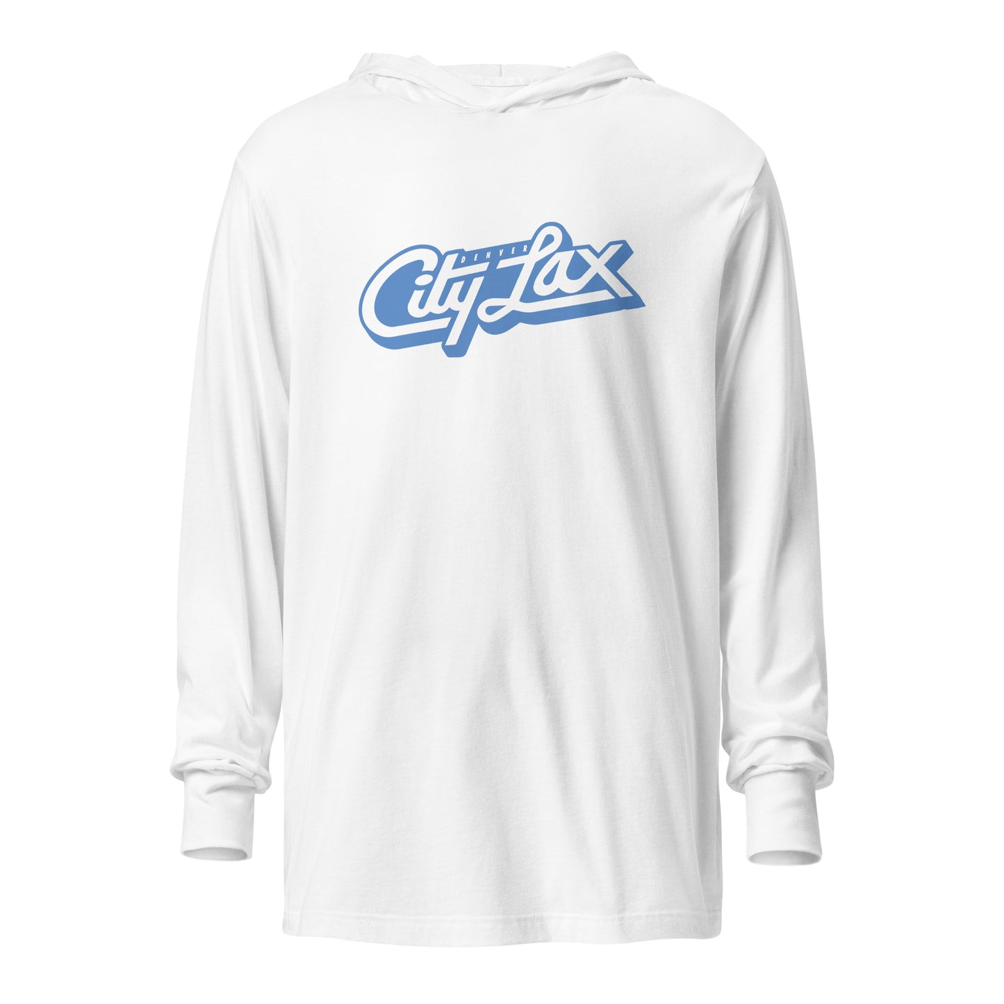 Adult Denver City Lax Bella + Canvas Hooded Long-Sleeve Tee