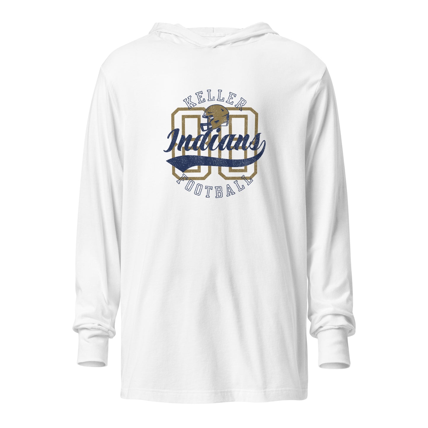 Adult Keller Football Bella + Canvas Long Sleeve Hoodie