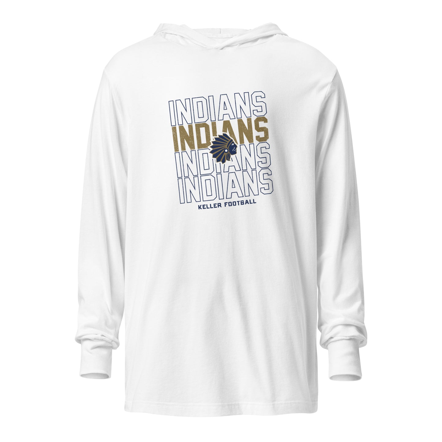 Adult Keller Football Bella + Canvas Long Sleeve Hoodie