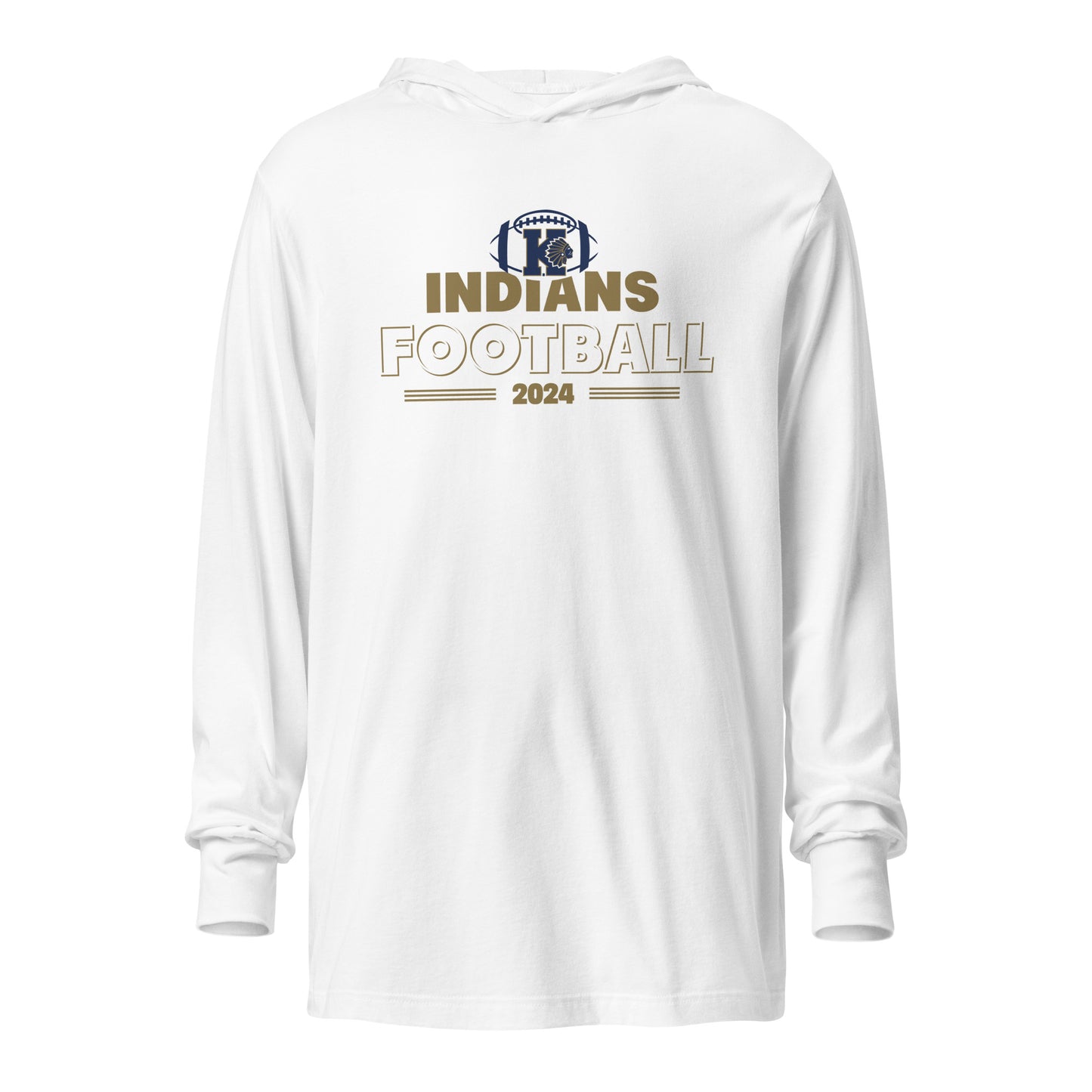 Adult Keller Football Bella + Canvas Long Sleeve Hoodie