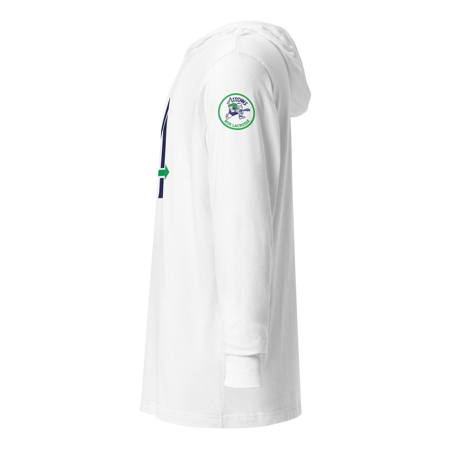 Adult Maryland Arrows Box Lacrosse Bella + Canvas Hooded Long-Sleeve Tee