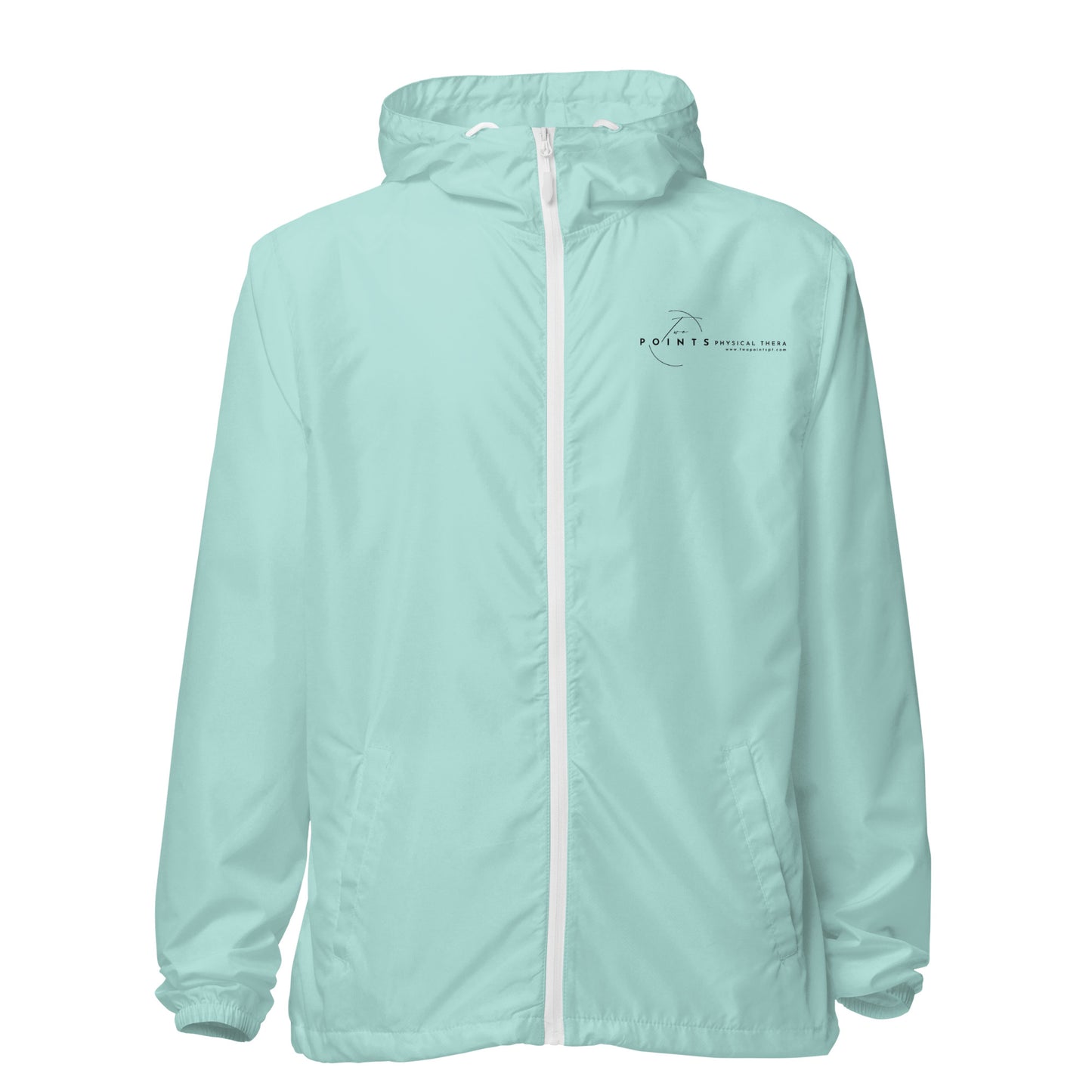 Adult Two Points Physical Therapy Lightweight Full Zip Windbreaker