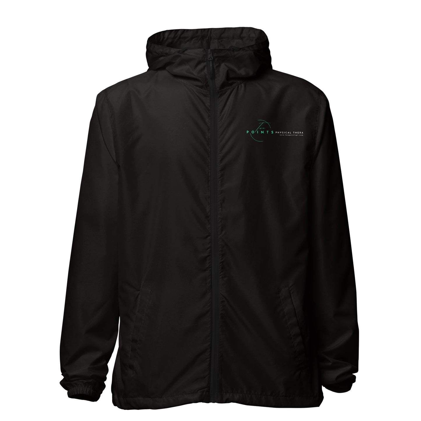 Adult Two Points Physical Therapy Lightweight Full Zip Windbreaker