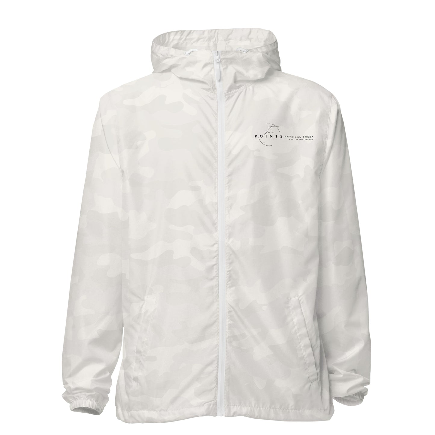 Adult Two Points Physical Therapy Lightweight Full Zip Windbreaker