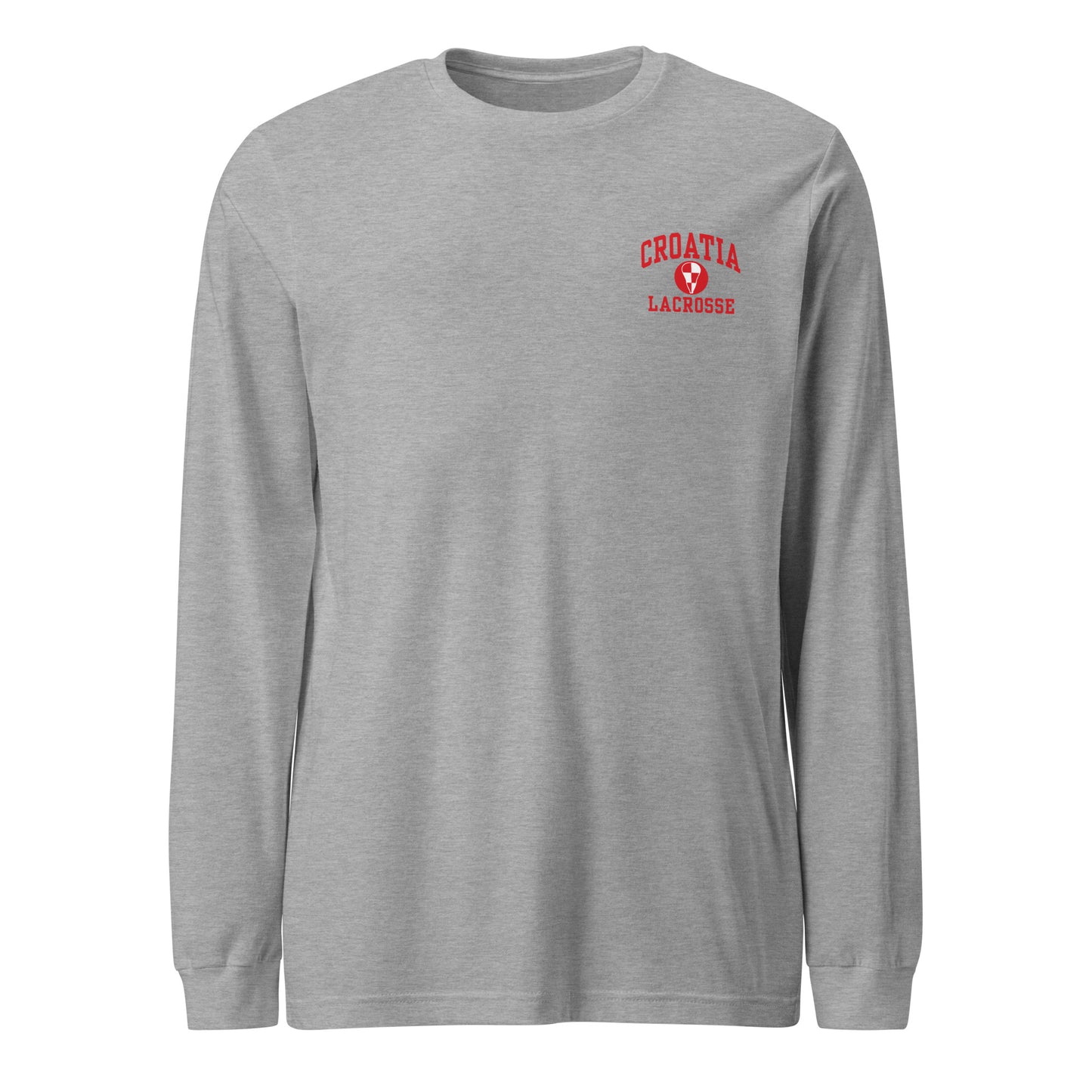 Adult Croatia Lacrosse Bella + Canvas Long Sleeve Tee