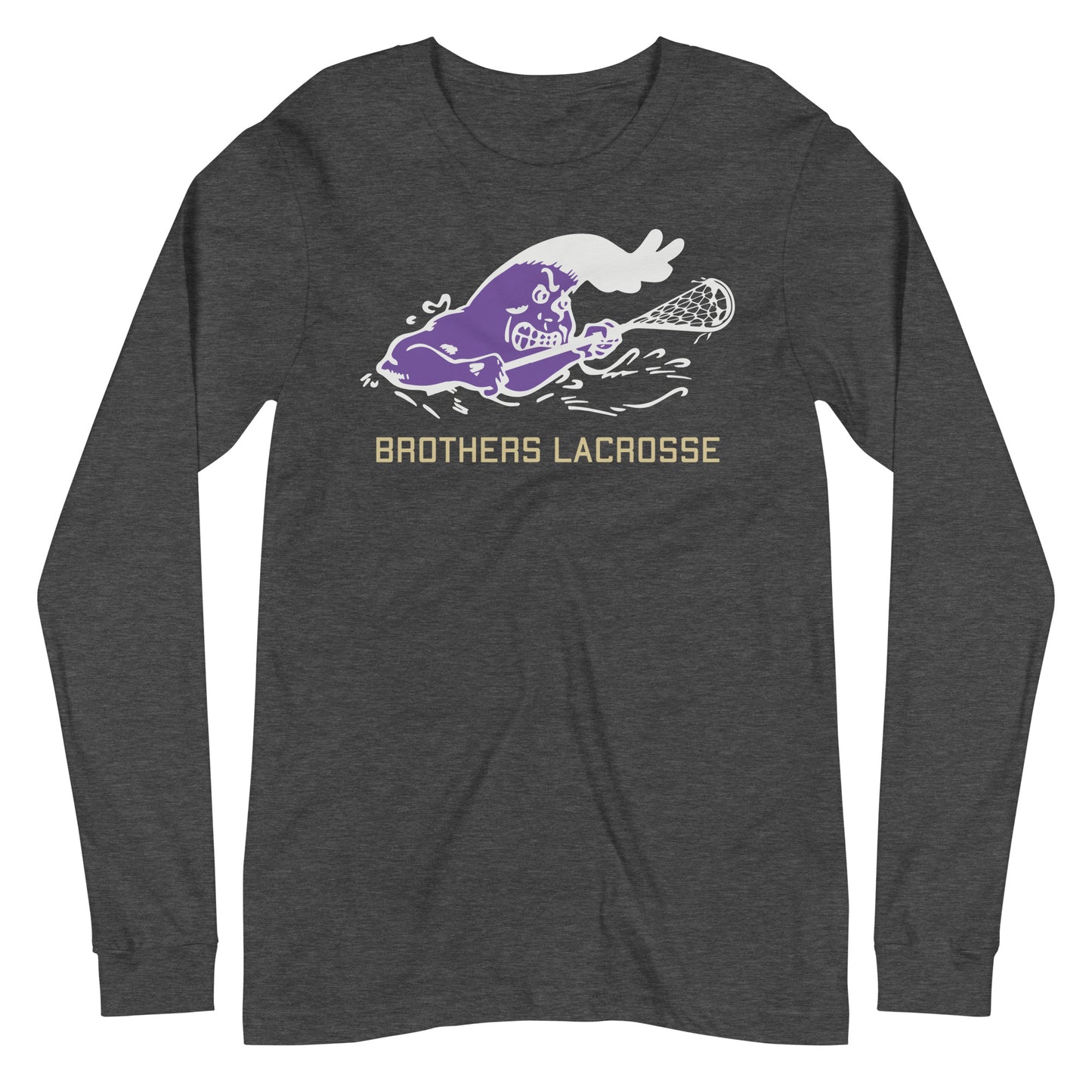 Adult Purple Wave Lacrosse Bella + Canvas Long Sleeve T-Shirt