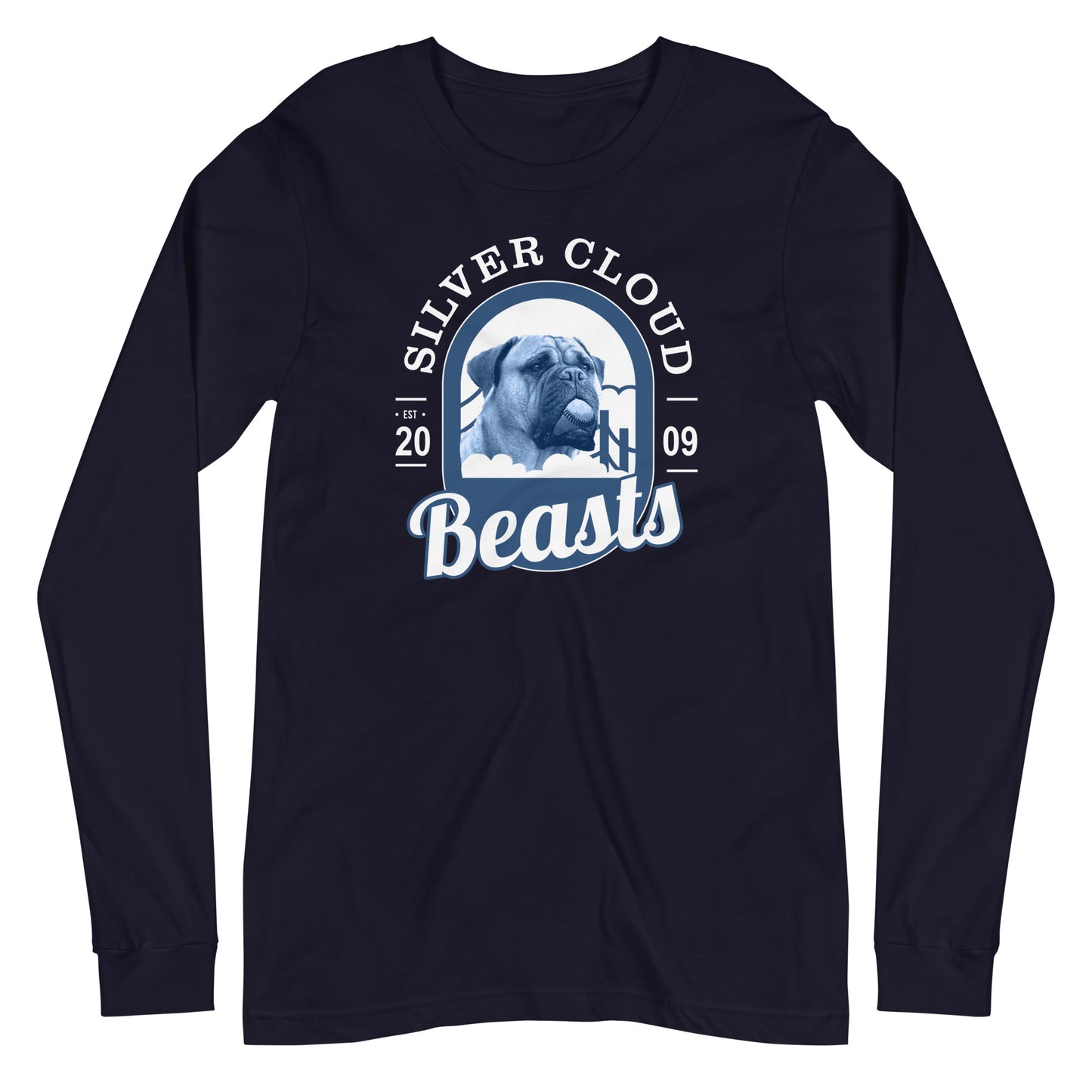 Adult Silver Cloud Bella + Canvas Long Sleeve Tee