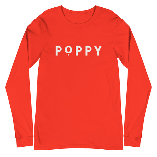 Adult Poppy Flowers Bella + Canvas Long Sleeve