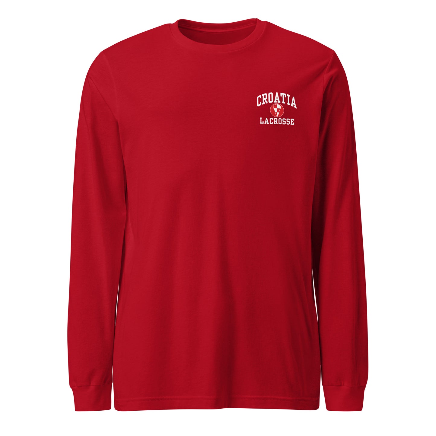 Adult Croatia Lacrosse Bella + Canvas Long Sleeve Tee