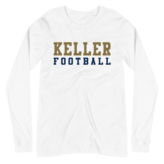 Adult Keller Football Bella + Canvas Long Sleeve Tee