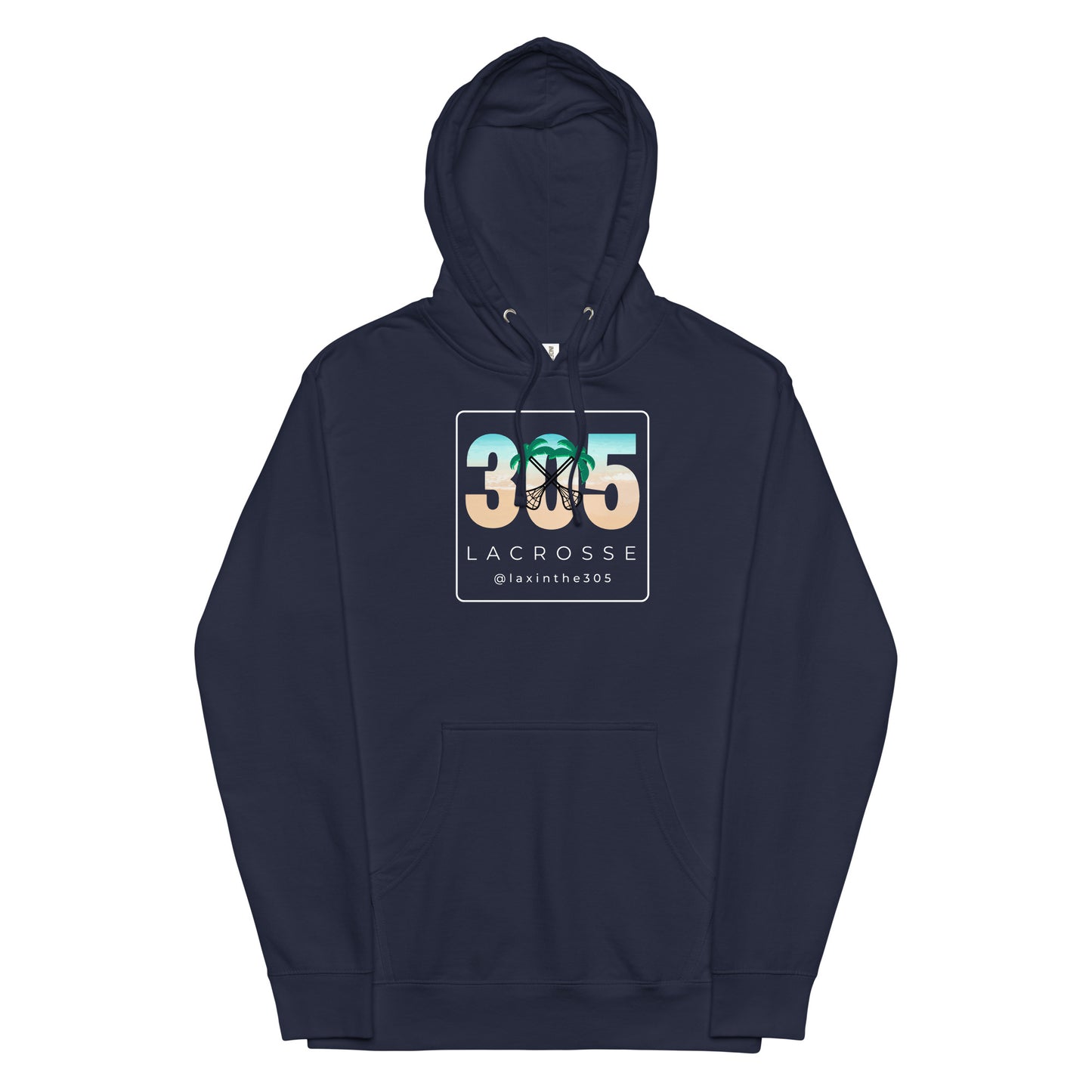 Adult Lax in the 305 Independent Trading Co Midweight Hoodie