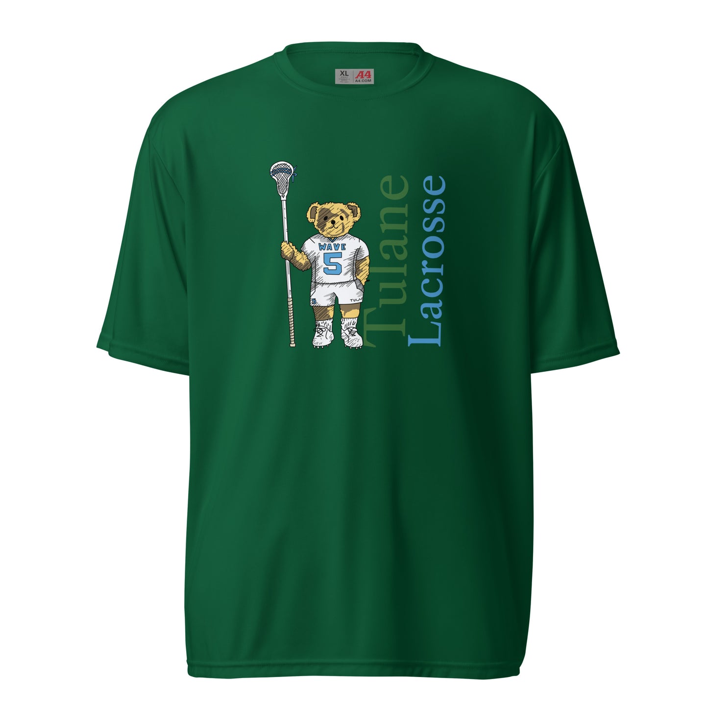 Adult Tulane Lacrosse A4 Performance Shirt