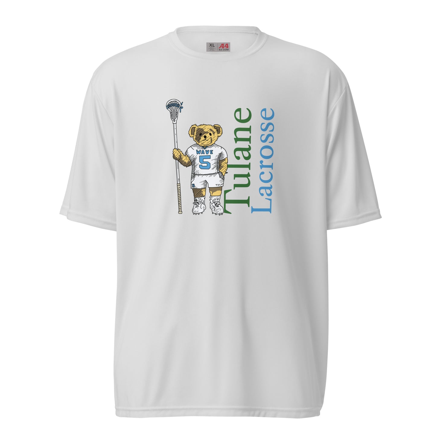Adult Tulane Lacrosse A4 Performance Shirt