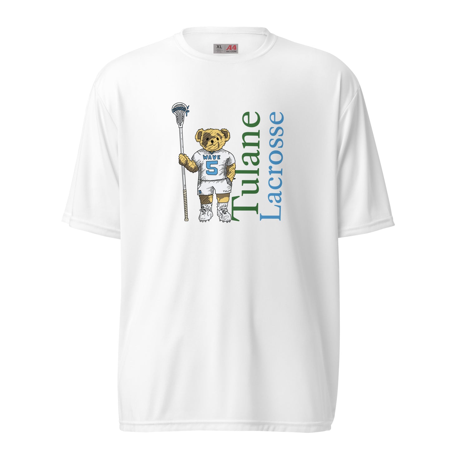 Adult Tulane Lacrosse A4 Performance Shirt