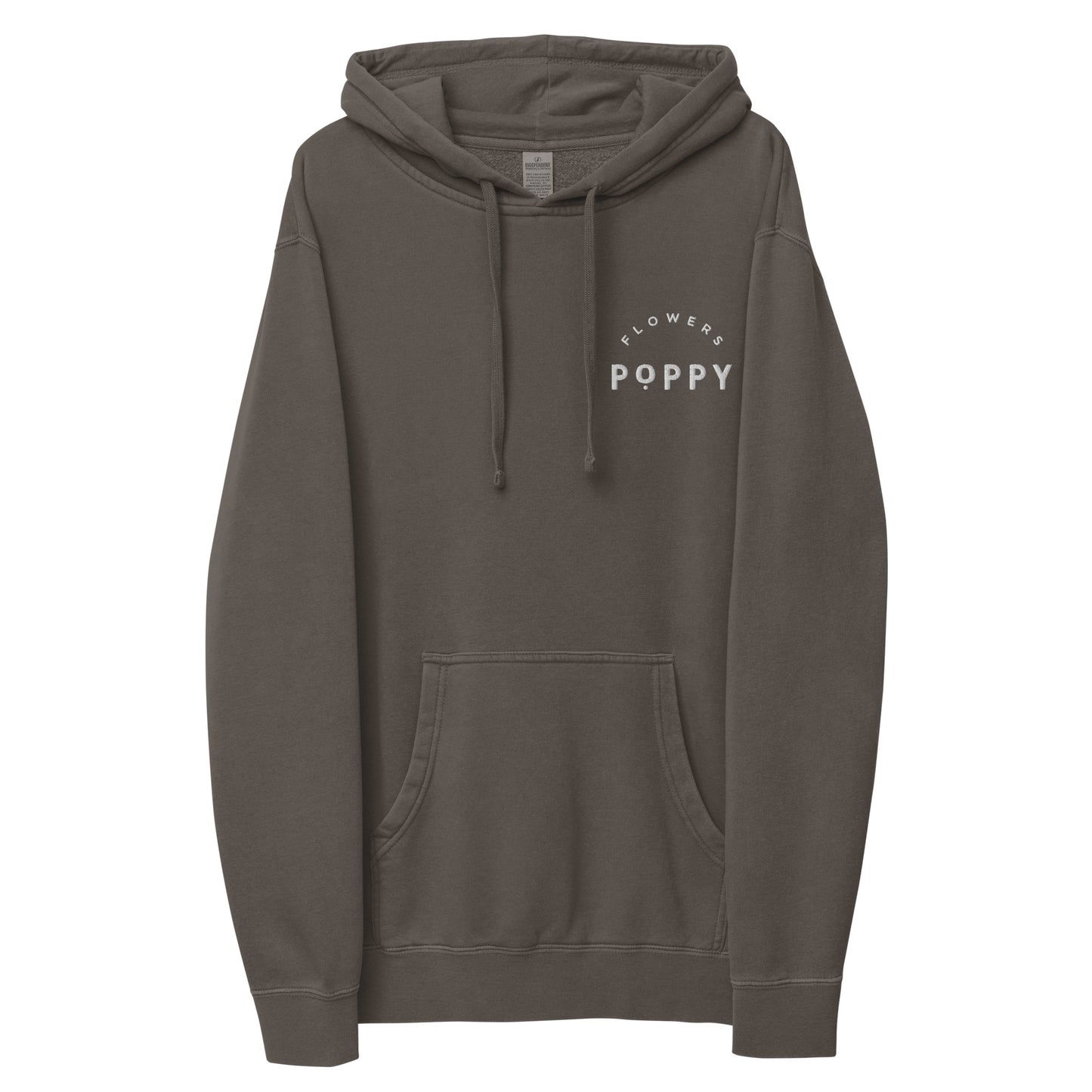 Adult Poppy Flowers Pigment Dyed Hoodie